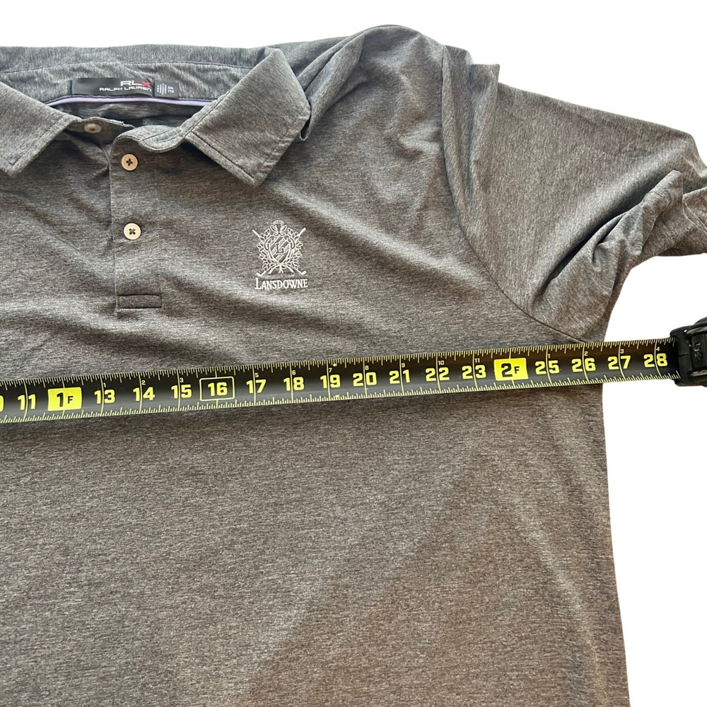 RLX Ralph Lauren Polo Shirt Mens XXL Gray Lansdowne Golf Performance Wicking - Picture 6 of 7